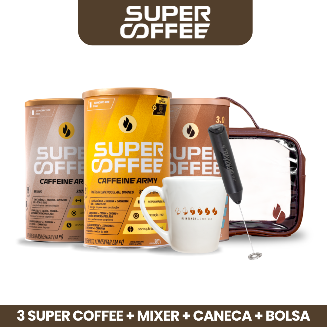 [ ÚLTIMAS UNIDADES ] KIT C/ 3 SUPER COFFEE + BRINDES EXCLUSIVOS